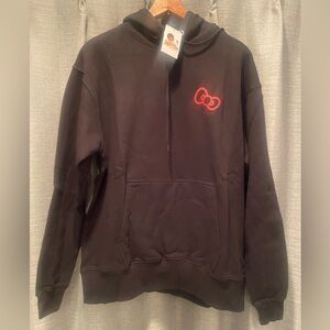(L) New Bruno Mars x Hello Kitty Collaboration Black Hoodie Pullover